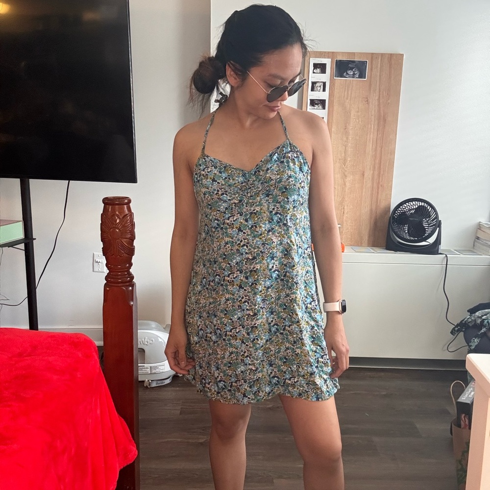 Floral Blue Summer Dress